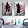 Japanese Style Anime Canvas Poster Demon Slayer Decorative Painting Abstract Character Mural for Home Children's Room Decor Gift No Frame