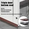Arbitrary Tailoring Windproof Door Bottom Seal Strip SoundProof Dustproof Door Gap Baffle Soft TPE Waterproof Seal Strip Hotel