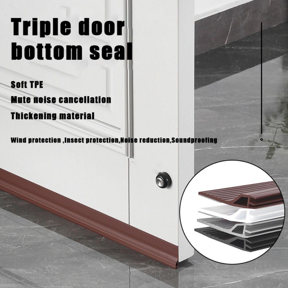 Arbitrary Tailoring Windproof Door Bottom Seal Strip SoundProof Dustproof Door Gap Baffle Soft TPE Waterproof Seal Strip Hotel