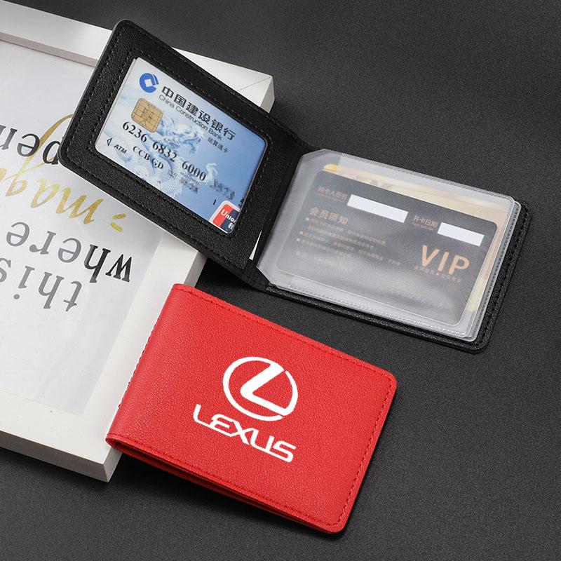 High-end Leather Car Driver License Card Holder ID Credit Case For Lexus F SPORT ES UX 300e GS GX IS LS LX LBX NX RX 350h 450h IB3