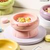 Керамическая миска для домашних животных: Миска для еды/воды для кошек и собак, фарфоровая посуда в форме пончика