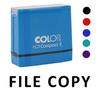 Printtoo Файл-копия Самоокрашивающийся резиновый штамп Предварительно окрашенный офисный штамп - канцелярские принадлежности для домашнего офиса, черный - 42 x 9