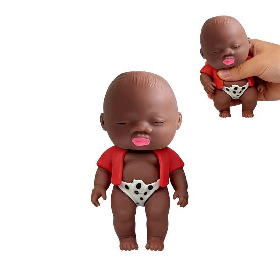 Черные младенцы Игрушка для снятия стресса Медленно поднимающаяся Мини-игрушка-пищалка для снятия тревоги Мягкий эластичный мячик для релаксации и снятия стресса