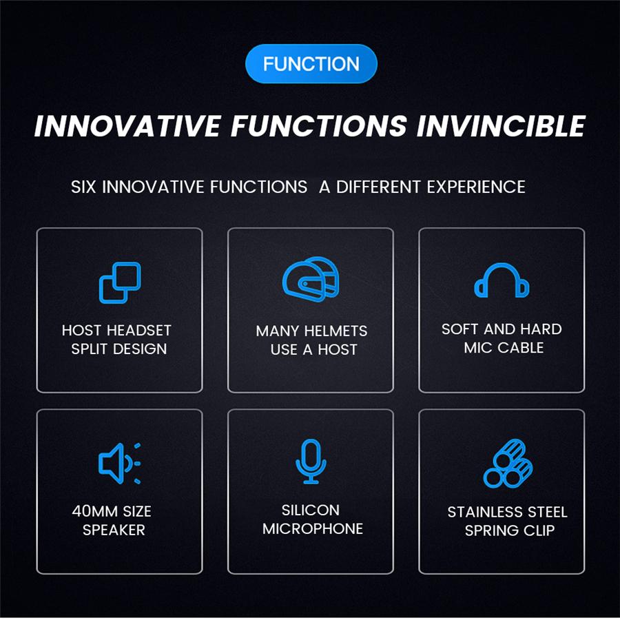 Новейшая гарнитура для мотоциклетного шлема bt мотоциклетный интерком bluetooth гарнитура стерео гарнитура для мобильного телефона 2 райдера