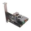X1010 Raspberry Pi 5 PCIe Expansion Board: FFC to Standard PCIe x4 Slot, Compatible with Various PCIe Components