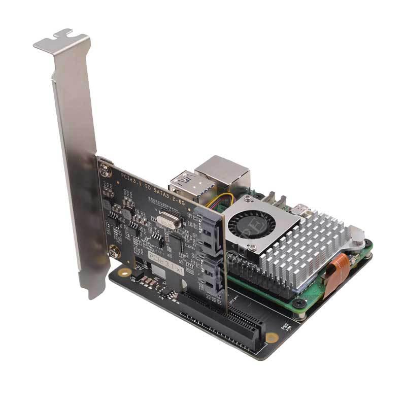 X1010 Raspberry Pi 5 PCIe Expansion Board: FFC to Standard PCIe x4 Slot, Compatible with Various PCIe Components