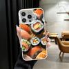 Вкусный Суши Бенто Ударопрочный Чехол для Телефона для iPhone 17 Air 16 16E 15 Pro Max 14 Plus 13 Mini 12 Задняя Крышка Анти-Падение Fundas