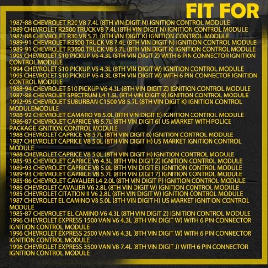 Control For Ignition Module IMPALA Geo SYCLONE Isuzu Buick Cadillac LX340