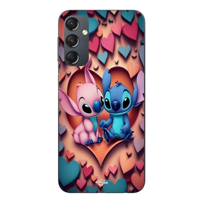 Coque de téléphone - MANIACASE - Samsung Galaxy A05s - Silicone TPU - Souple - Stitch Angel coeur coloré