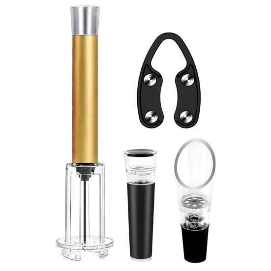 Пневматический автоматический штопор для бутылок с фольгорезкой, аэратором для вина и вакуумной пробкой, инструменты для дегустации вина