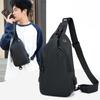 Men's Large Capacity Usb Charging Multifunctional Chest Bag Fashion Simple Commuter Lightweight Shoulder Crossbody Bag