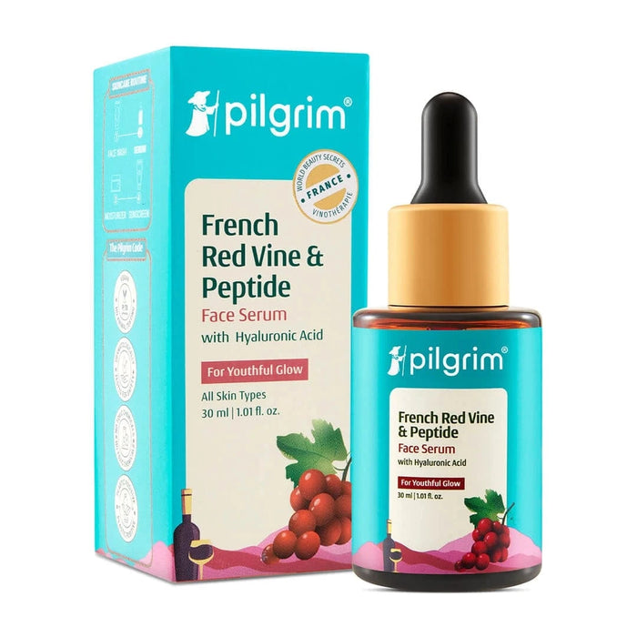 Pilgrim Red Vine Face Serum for Anti-Ageing, 30ml Each (Pack of 2)
