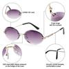 UV400 Protection Tinted Eyewear Oval Sunglasses Vintage Sunglasses Diamond Cutting Lens Shades