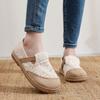 Rustic Chiffon Linen Old Beijing Cloth Shoes for Women, Student Canvas Shoes, Breathable Fisherman Half Slippers, Slip-On Style