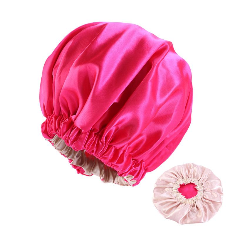 Women's double-layer color round hat sleeping hat headscarf hat beauty and hairdressing tools postpartum