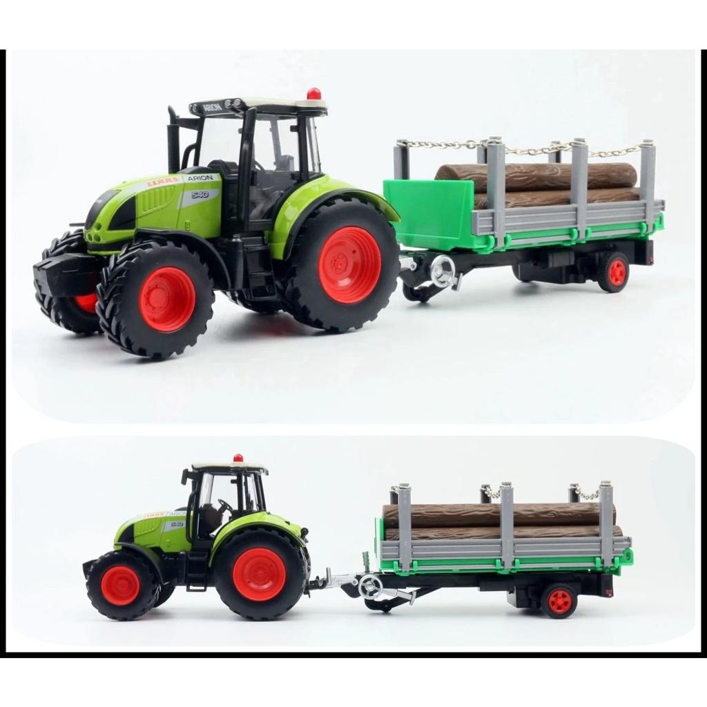 1/32 Claas Tractor Front Loader Transport Agricultural Truck RMZ City Toy Car Farm Model Diecast Miniature Gift for Boy Children