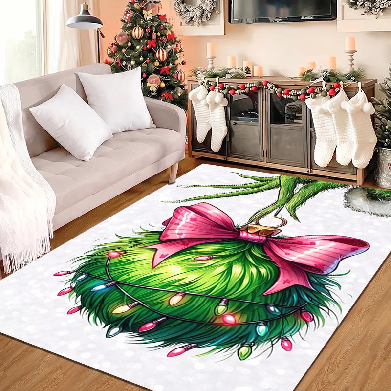 1PC Grinch Rug - home decoration Carpet For Living Room Bedroom Flooring Computer Chair Area Rug