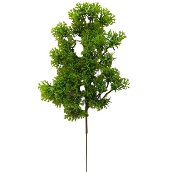 1 Branch Artificial Plant Fresh-keeping Vivid UV-resistant Flower Arrangement Fake Pine Stem for Courtyard