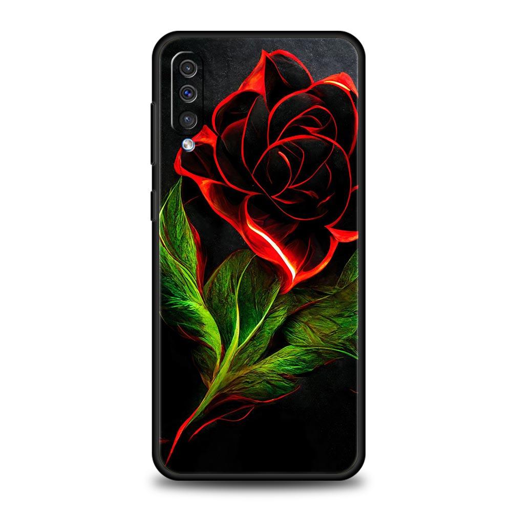 Красивый чехол для телефона с цветком розы для Samsung Galaxy A52 5G A12 A70 A50 A40 A20s A30 A10s A20e A10 A22 A72 A32 A02 A42 A04S