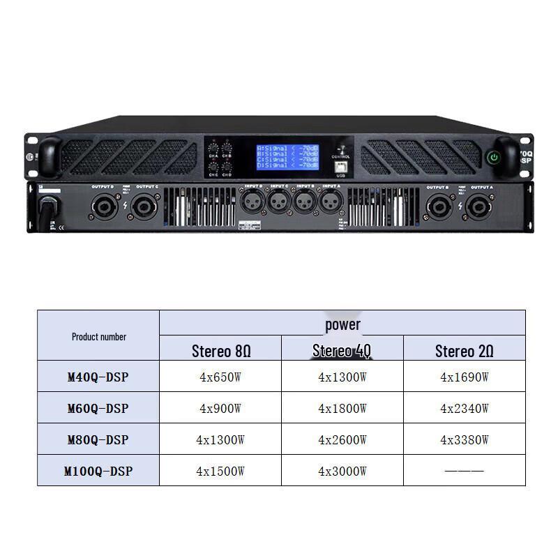 HuiDu Professional 1U DSP Digital Amplifier (CN version)