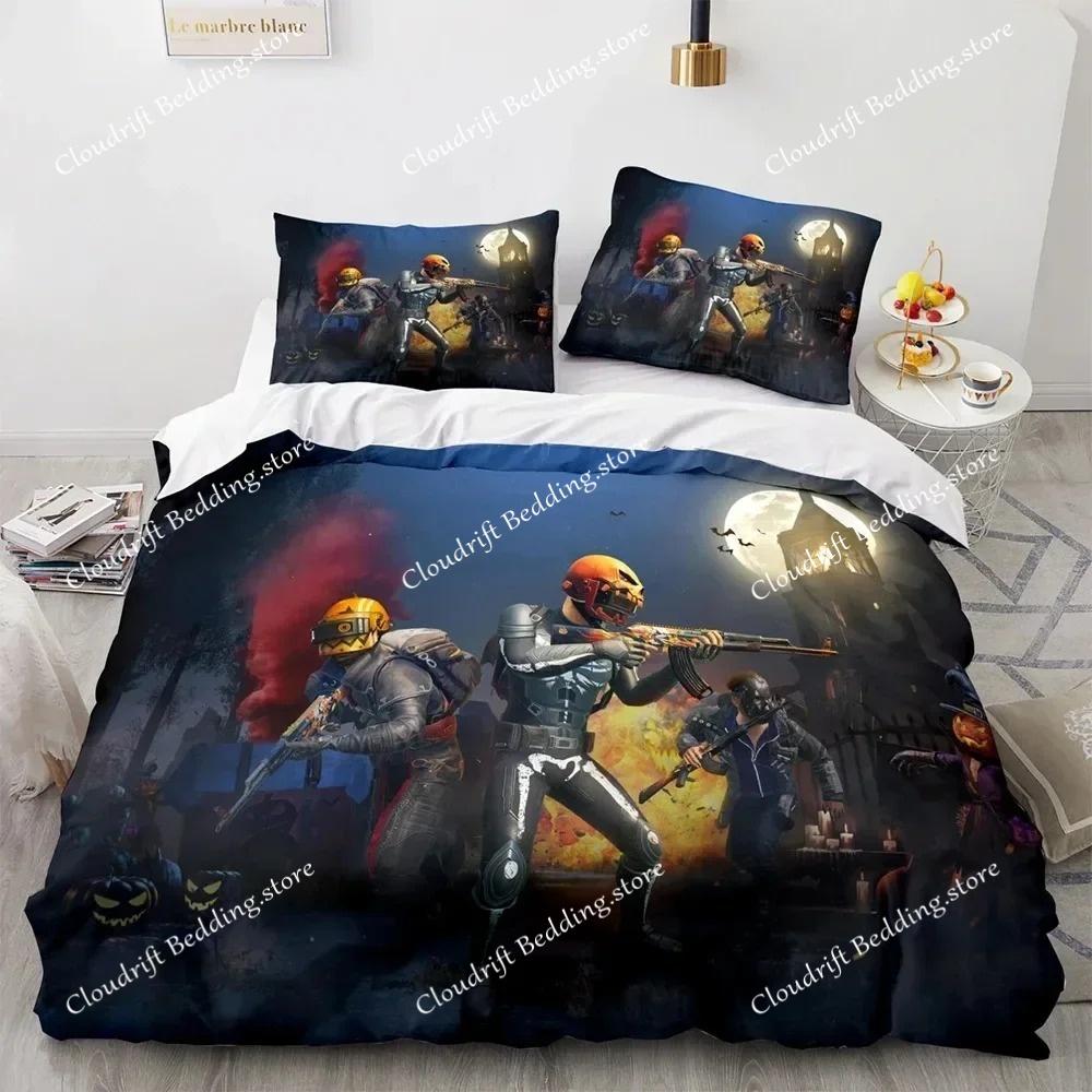 Game PUBG Bedding Set Single Twin Full Queen King Size Bed Set Aldult Kid Bedroom 3D Print Duvetcover Sets for Men Women