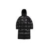 Li Ning Sports Fashion Series Solid Color Long Hooded Casual Down Jacket Men Outerwear Standard-Black AYMN201 -2