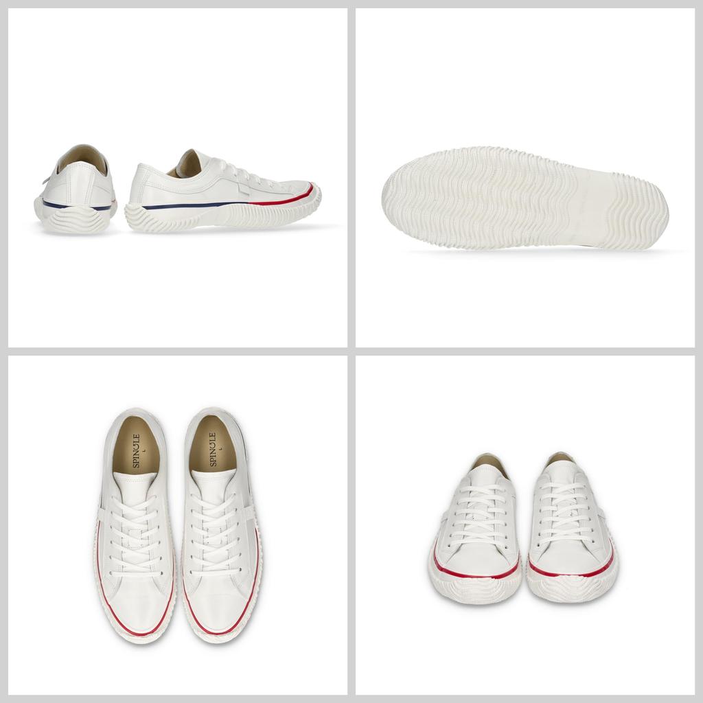 Кроссовки размера M для мужчин и женщин [Spingle] SP-1045 Белый/Красный (25.5cm)