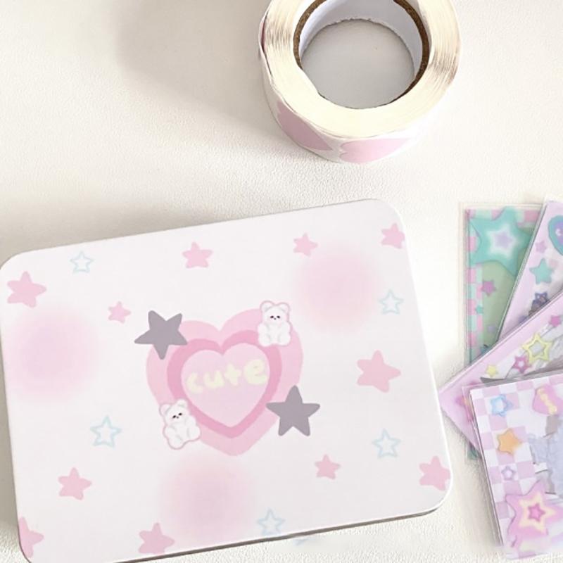 Мультфильм Kpop фотокарточки настольное хранилище звездный ящик для хранения маленькие карточки наклейки ленты ящик для хранения канцелярские принадлежности офисные принадлежности