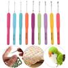 Colorful Crochet Hook Kits Soft Silicone Grip Knitting Needles Cushioned Handle Crochet Hooks Sewing Knitting Yarn Accessories