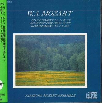 CD DAS MOZARTEUM ORCHESTER SALZBURG - Зальцбургский Моцарт-ансамбль PD1013 CTA CO. ООО. Япония Классический Б/У