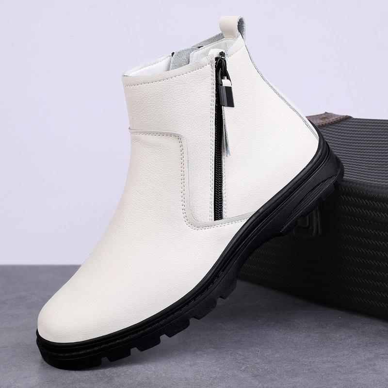 Роскошные брендовые мужские повседневные туфли зимние теплые ботинки деловые формальные ботинки челси высококачественные зимние мужские ботинки из натуральной кожи