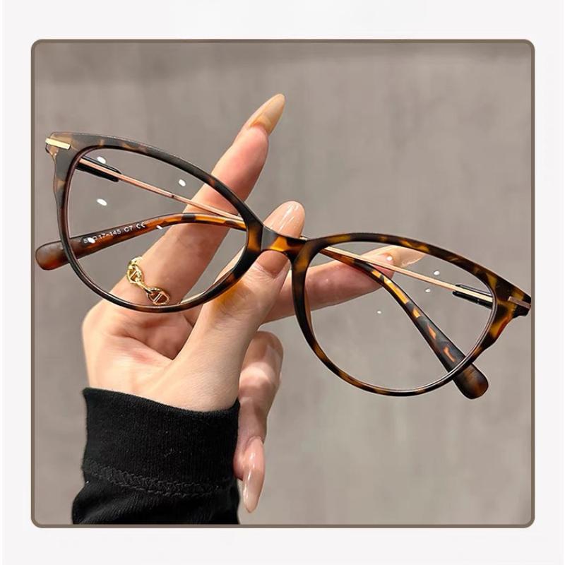 Женские очки с металлическими оправами «кошачий глаз», защищающие от синего света, модные мужские очки