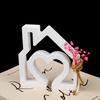 DIY Heart House Candlestick Silicone Mold Houses Ornament Making Mould Plaster Resin Candle Holder Crafts Casting Molds Home