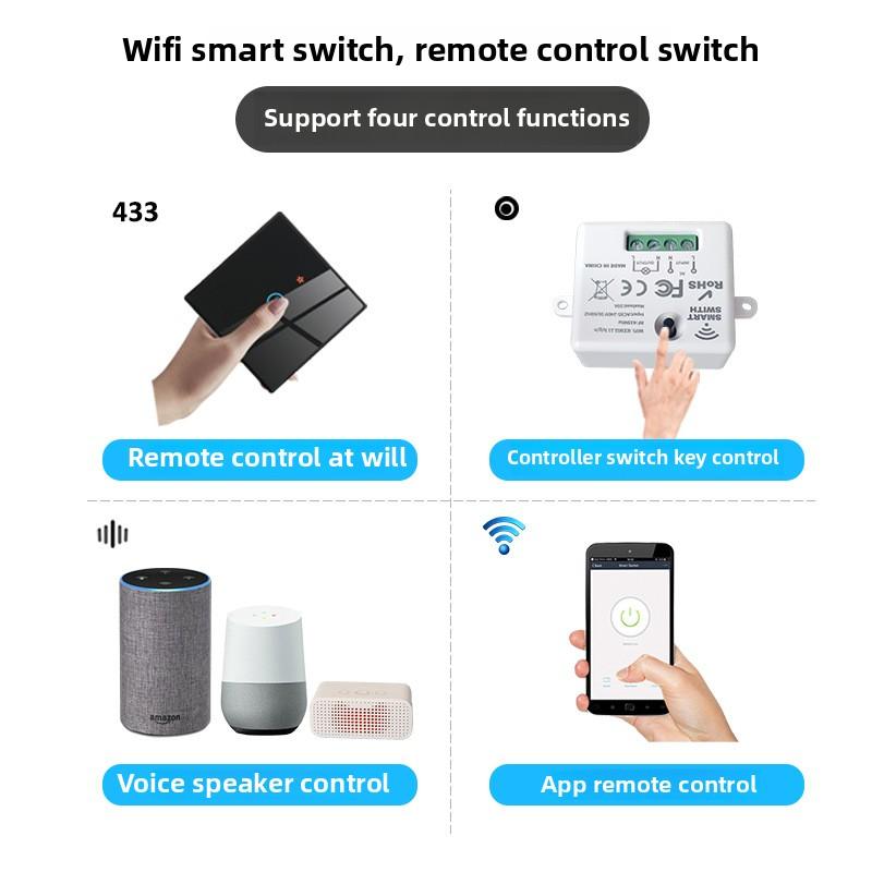 Умный дом Стеклянный Zigbee Переключатель RF433 Автоматическое затемнение Сенсорная панель Tuya Wifi Умный переключатель управления