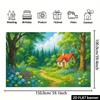 2D flat surface 1 piece of background fabric for the fairy tale forest cottage suitable for events and festivals decoration