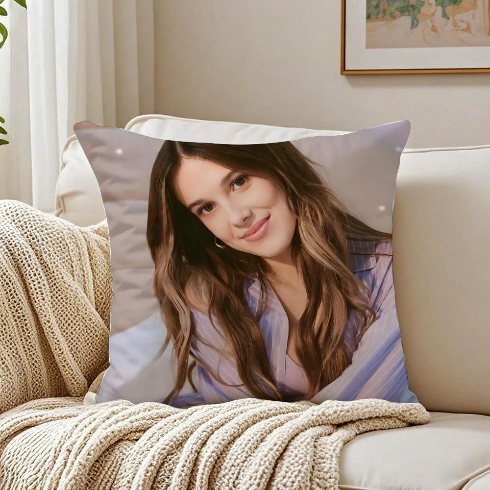 mMillie Bobby Brown Peripheral Cushion Cover Pillowcase Antidustmite living Room Sofa Decor Cushion Room