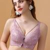 New Large Size Thin Full Cup Underwear Women's No Steel Ring Gathered Adjustable Bra Sexy Lace Collection Bra