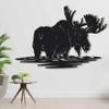 Moose Metal Wall Art, Metal Wall Sculpture, Moose Logo Silhouette Decoration Iron Art Wall Decoration Wall Sticker Home Decor