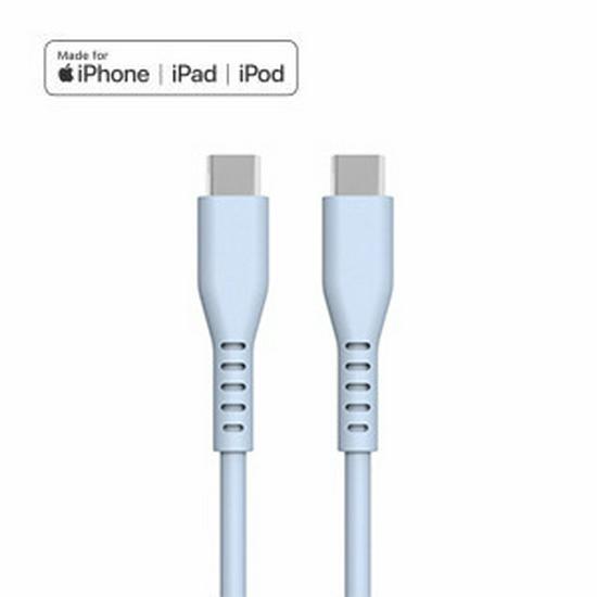 Сертифицированный MFi Ультрамягкий Силиконовый 1м Кабель Type-C для Быстрой Зарядки iPhone 14