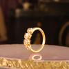 Кольцо Niche с инкрустацией из одного ряда цирконов, покрытое 18-каратным настоящим золотом, цветоустойчивое, стиль Cold Court, ювелирные изделия из нержавеющей стали для женщин