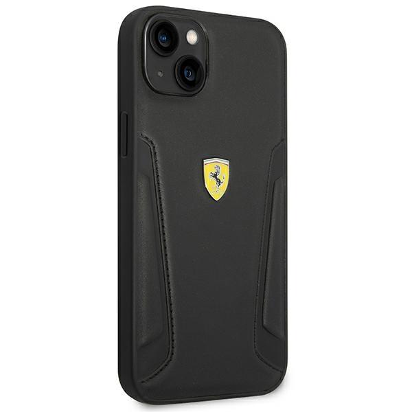 Etui do iPhone 14 Plus Ferrari Skórzane Czarne