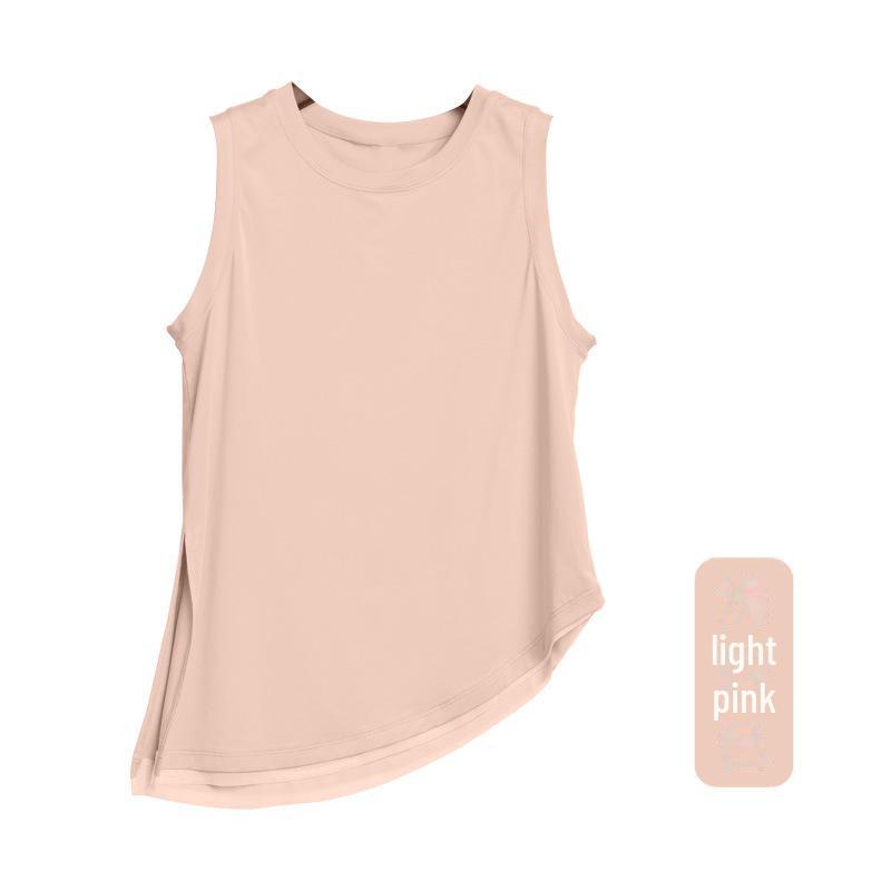 "Женский легкий быстросохнущий жилет для йоги 2025 года": Дышащий, высокоэластичный, однотонный спортивный топ для фитнеса