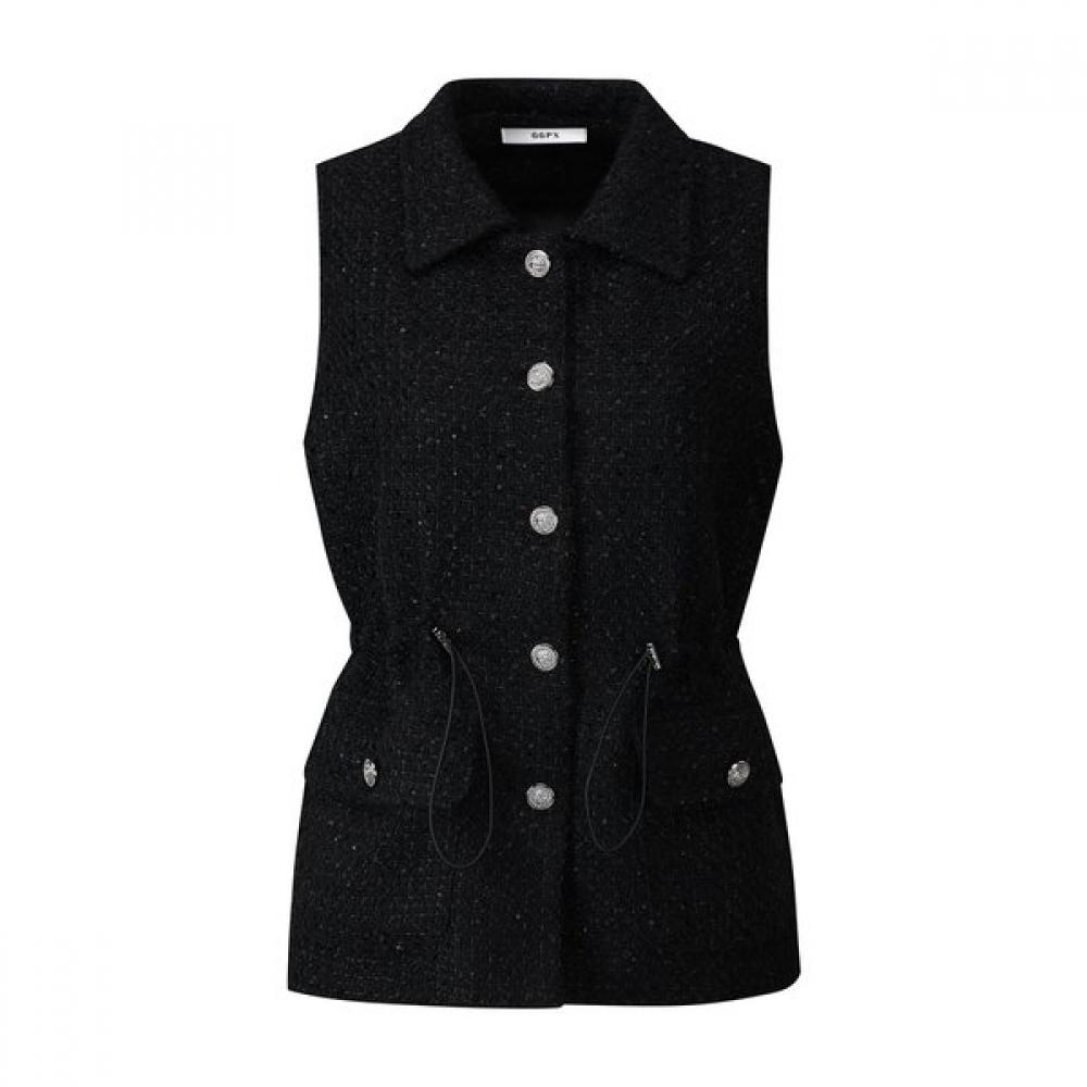 Ggpx New York Waist String Tweed Vest  Gq4vt007f 