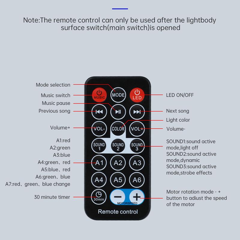 Светодиодный проектор северного сияния USB Aurora Starry Sky Lamp с Bluetooth-динамиком, пультом дистанционного управления и автоматическим вращением для декора спальни