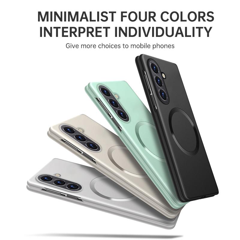 For Samsung Galaxy Z Fold8 Case Luxury Metallic Magnetic Flap Frosted Cover For Samsung Z Fold 8 Bumper Funda