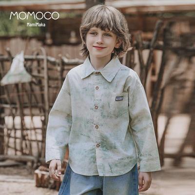 Осенняя повседневная рубашка-куртка для мальчиков MOMOCO