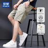 ROMON Мужские летние хлопковые повседневные шорты с принтом букв