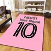 Messi Fan Artwork Custom Name Carpet Rug For Living Room Bedroom Home Sofa Decoration Kids Play Nonslip Floor Mat