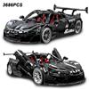 Black McLarens Hypercar Building Blocks Sport Car Construction Bricks Vehicle Toy Gift for Adult