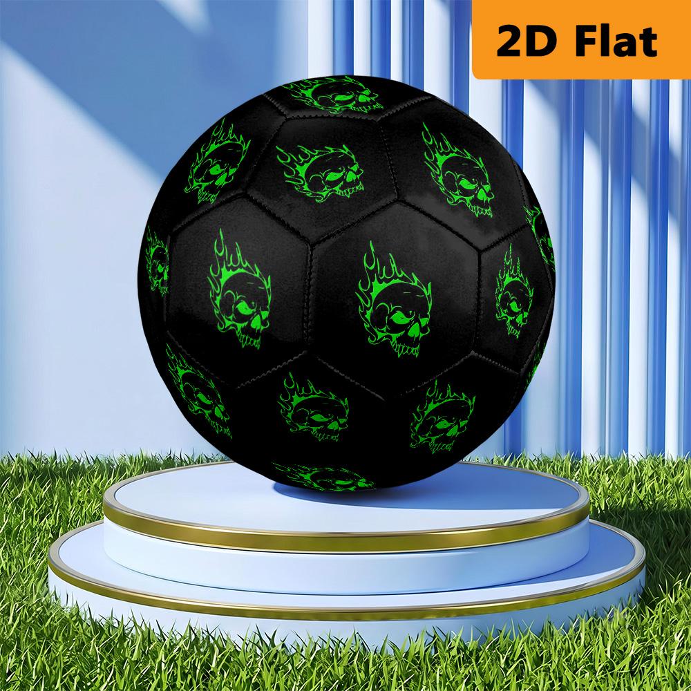 Neon Flame Skull Size Soccer Ball High Elasticity Match Universal Unique Gift Soccer Ball Suitable For Both Training And Competition Outdoor Sports